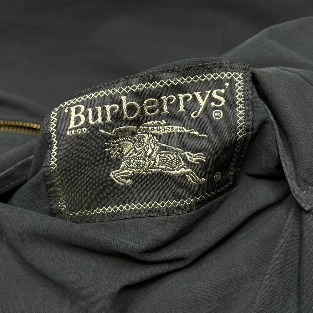 Vintage Burberrys Reversible Bomber Jacket Plaid Wool Embroidered Men's Size 48